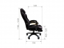 Кресло Chairman game 35 Россия ткань черный/серый