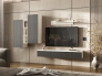 Полка косметическая 1500 Оскар Графит Софт, Дуб Крафт Белый