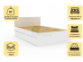 Кровать Монблан с ящиками 120х200 см Белый Шагрень-Дуб сонома