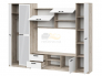 Стенка Марта-12 Дуб Крафт серый/Белый