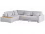 Модульный диван Киото Бн-1Кр-У-1т-1т-Б Clever 08 серый