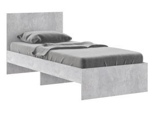 Кровать 900 Осло модуль М11 с настилом Лайт Цемент светлый