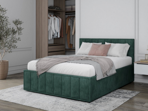 Кровать 1400 Лана зеленый велюр
