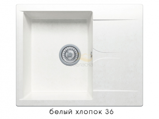 Мойка гранитная Gals-620 Белый хлопок 36